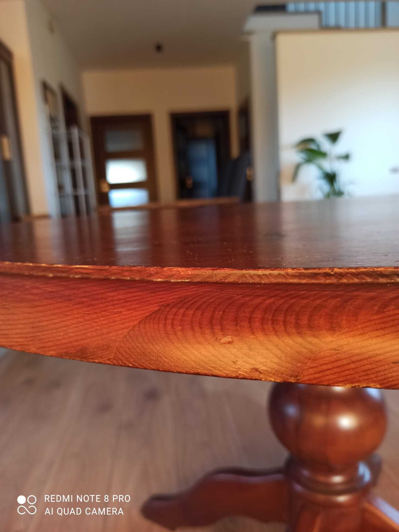 stół okrągły drewniany