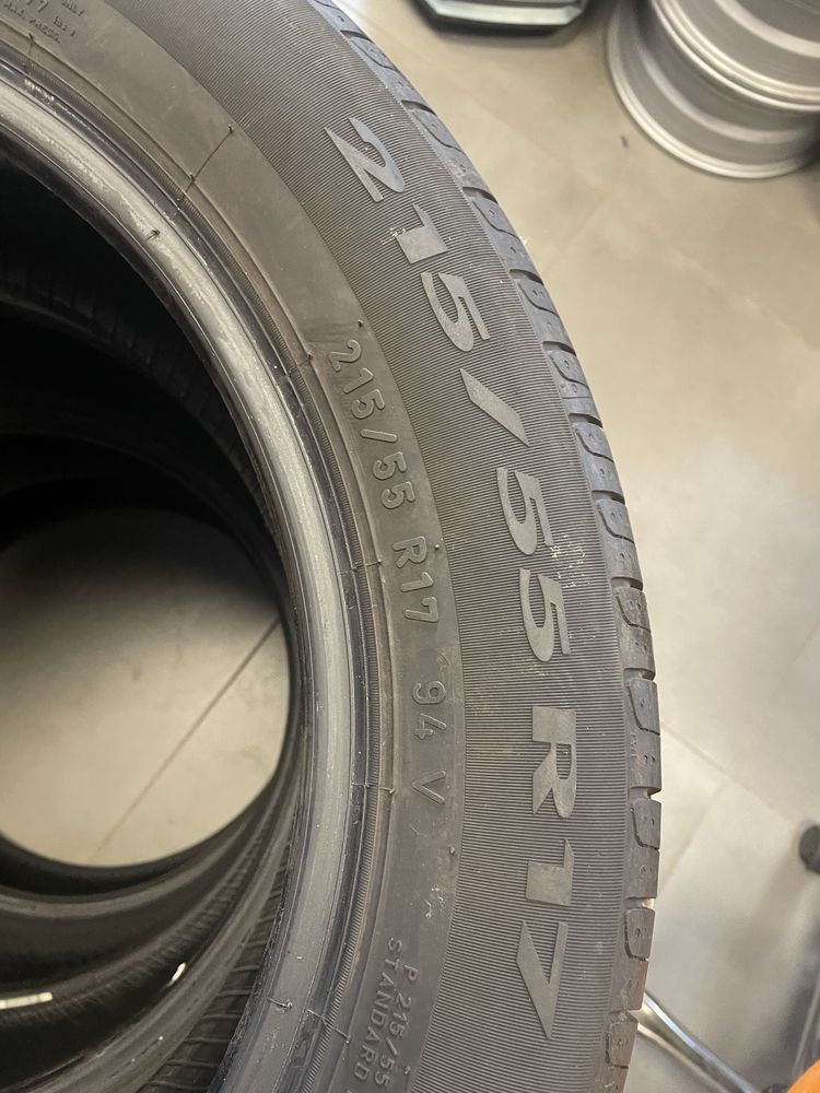 Opona opony 215/55r17 pirelli cinturato p7 jak nowe