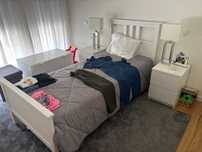Cama HEMNES IKEA branca 90x200 Como Nova