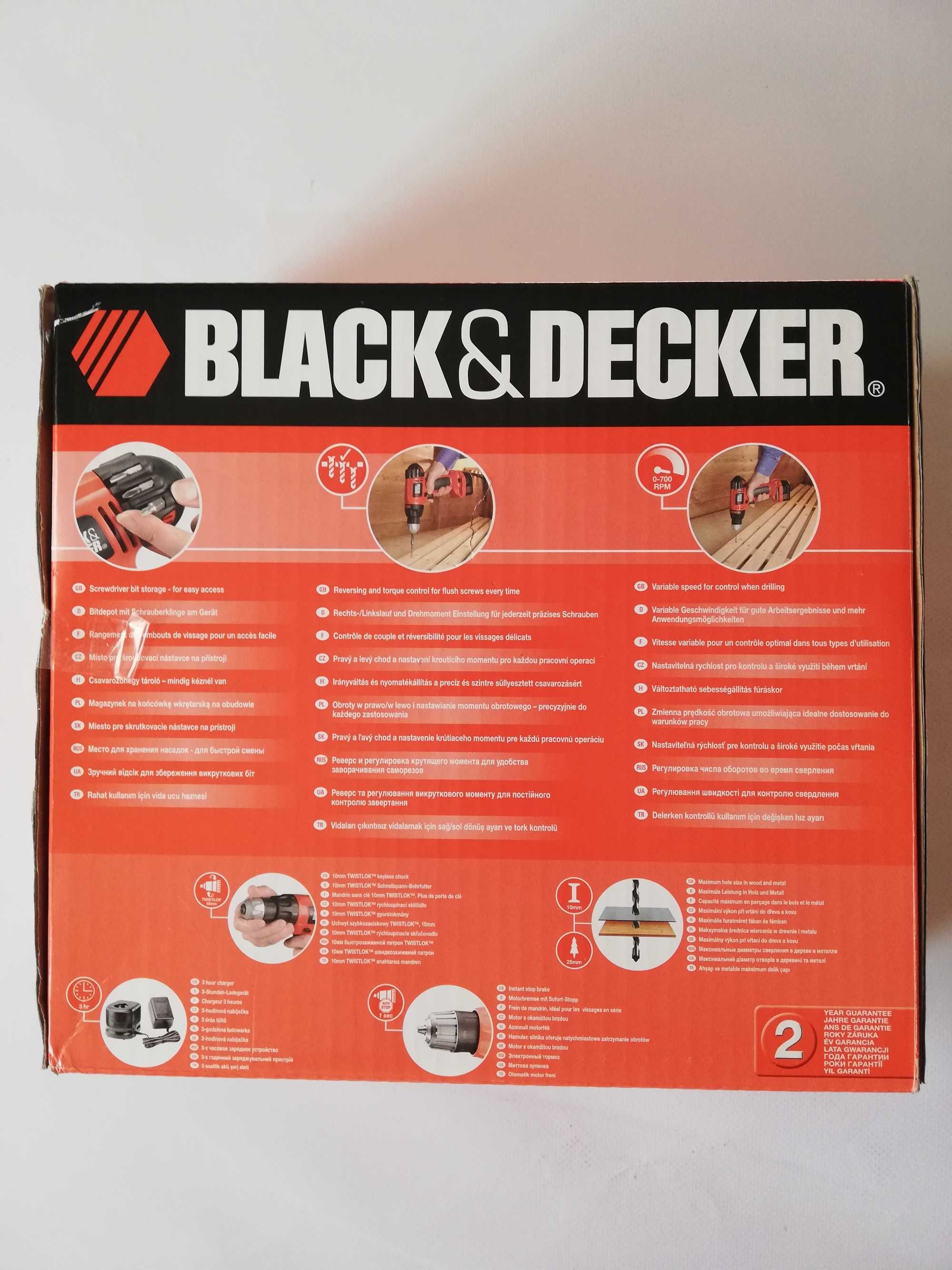 Pudełko po wkrętarce BLACK DECKER