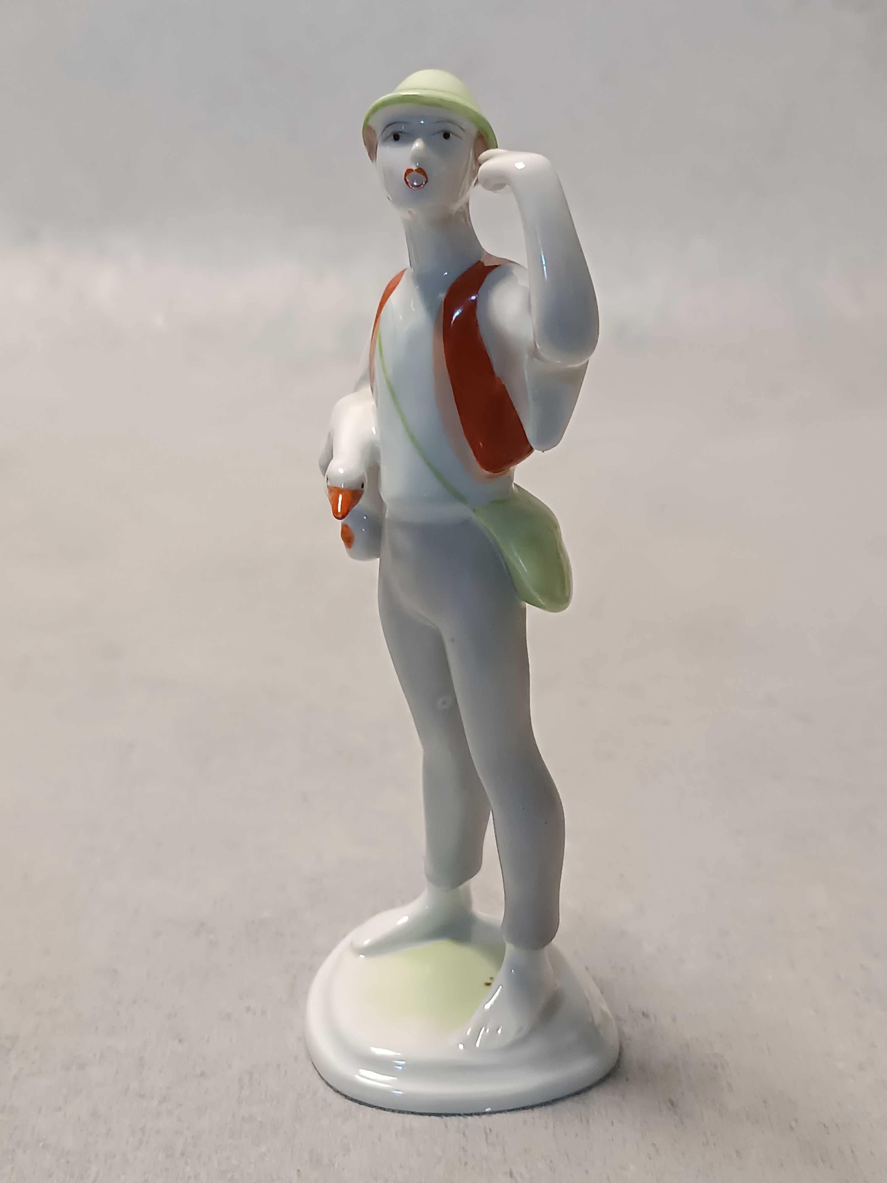 Hollohaza Porcelanowa Kolekcjonerska figura Gęsiarek Węgry