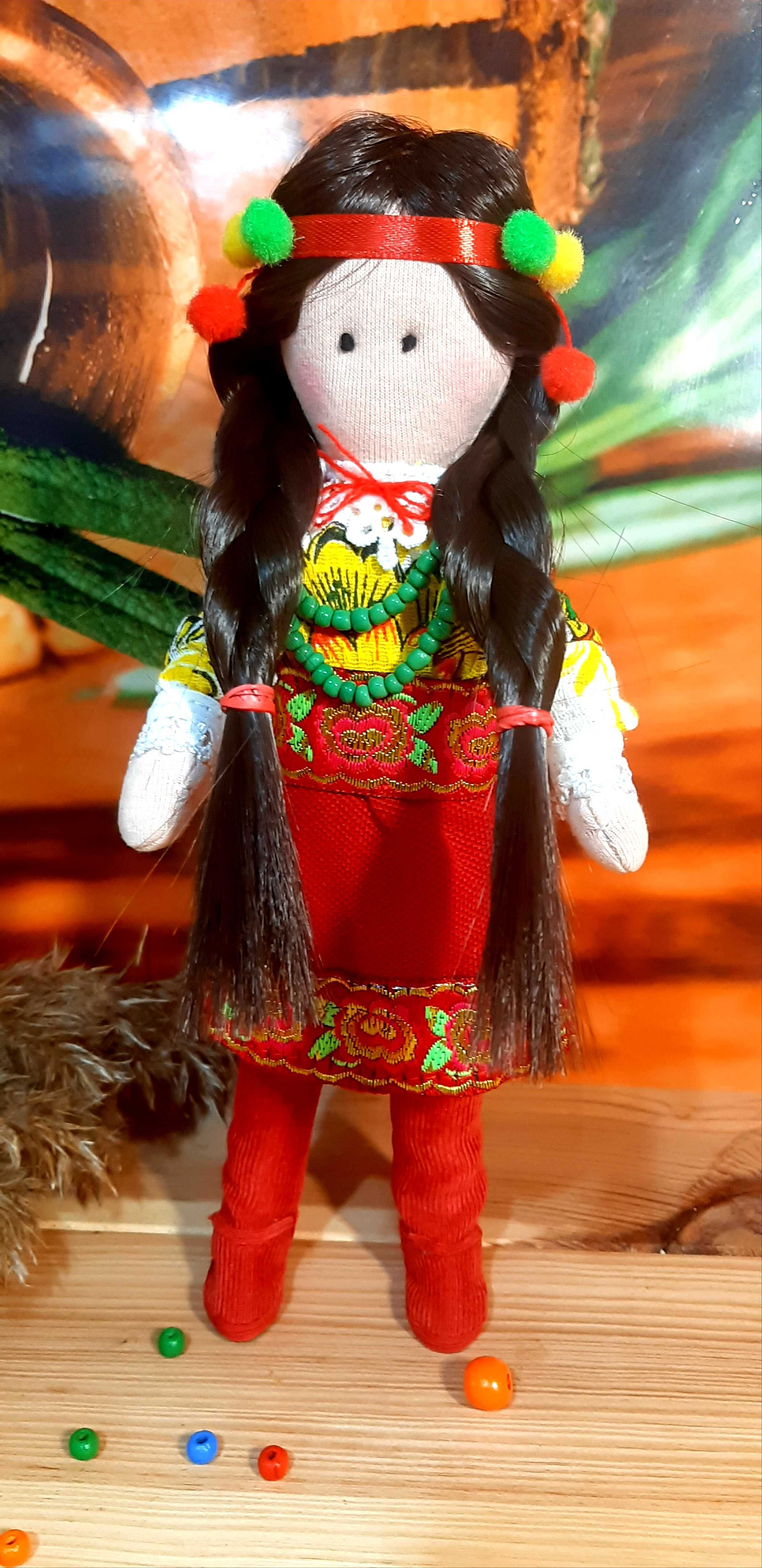Інтер'єрна текстильна лялька ручної роботи