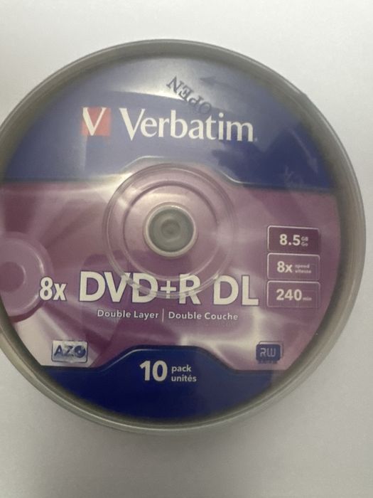 DVD+R 8x 240 minutos  pack 10