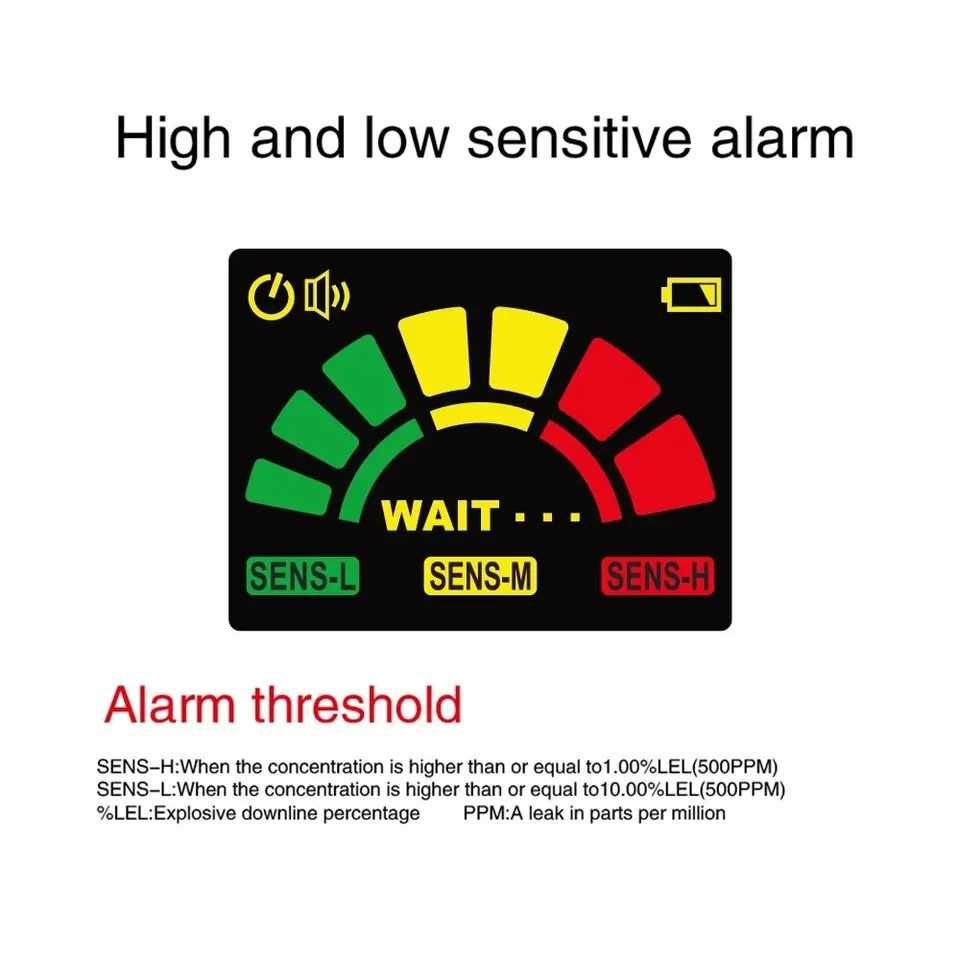 Detektor wycieku gazów Habotest HT601A z alarmem Tester