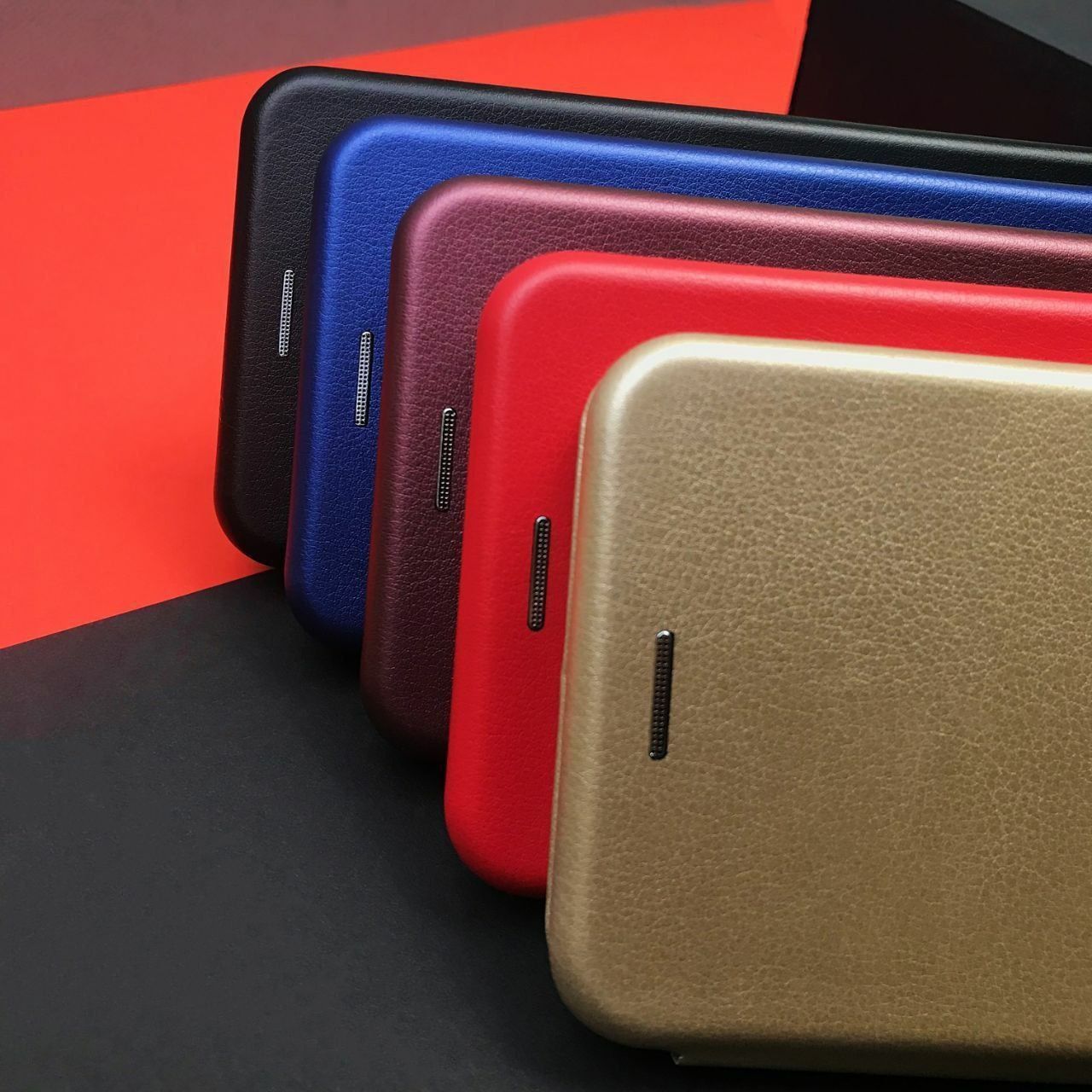 Чехол книга кожаный для Xiaomi Redmi 6 (id 7) магнит карман подставка
