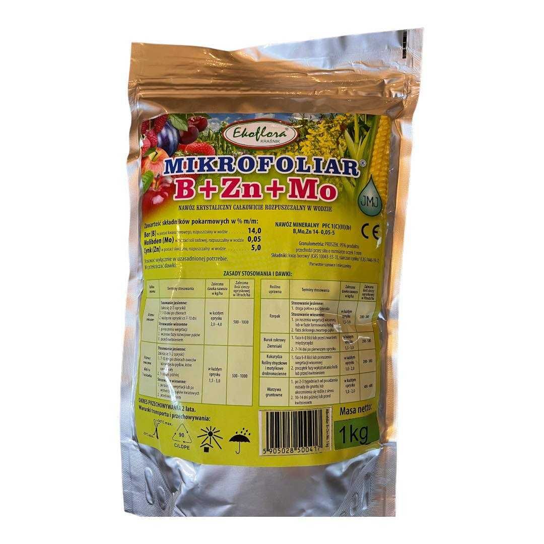 Nawóz krystaliczny Mikrofoliar B+Zn+Mo kryst. 1kg