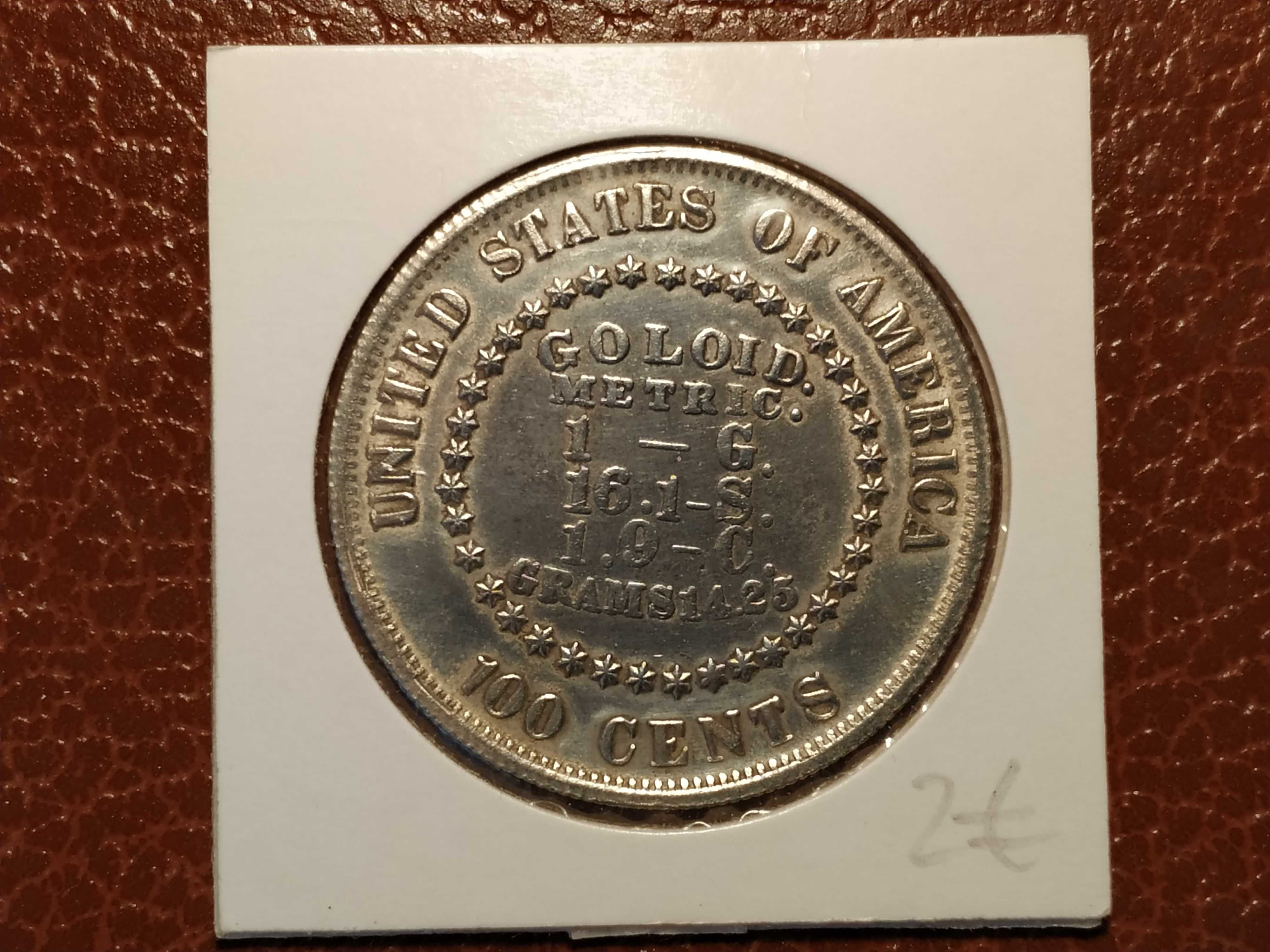 EUA - moeda de 1 dólar de 1878 (atenção: é uma cópia)