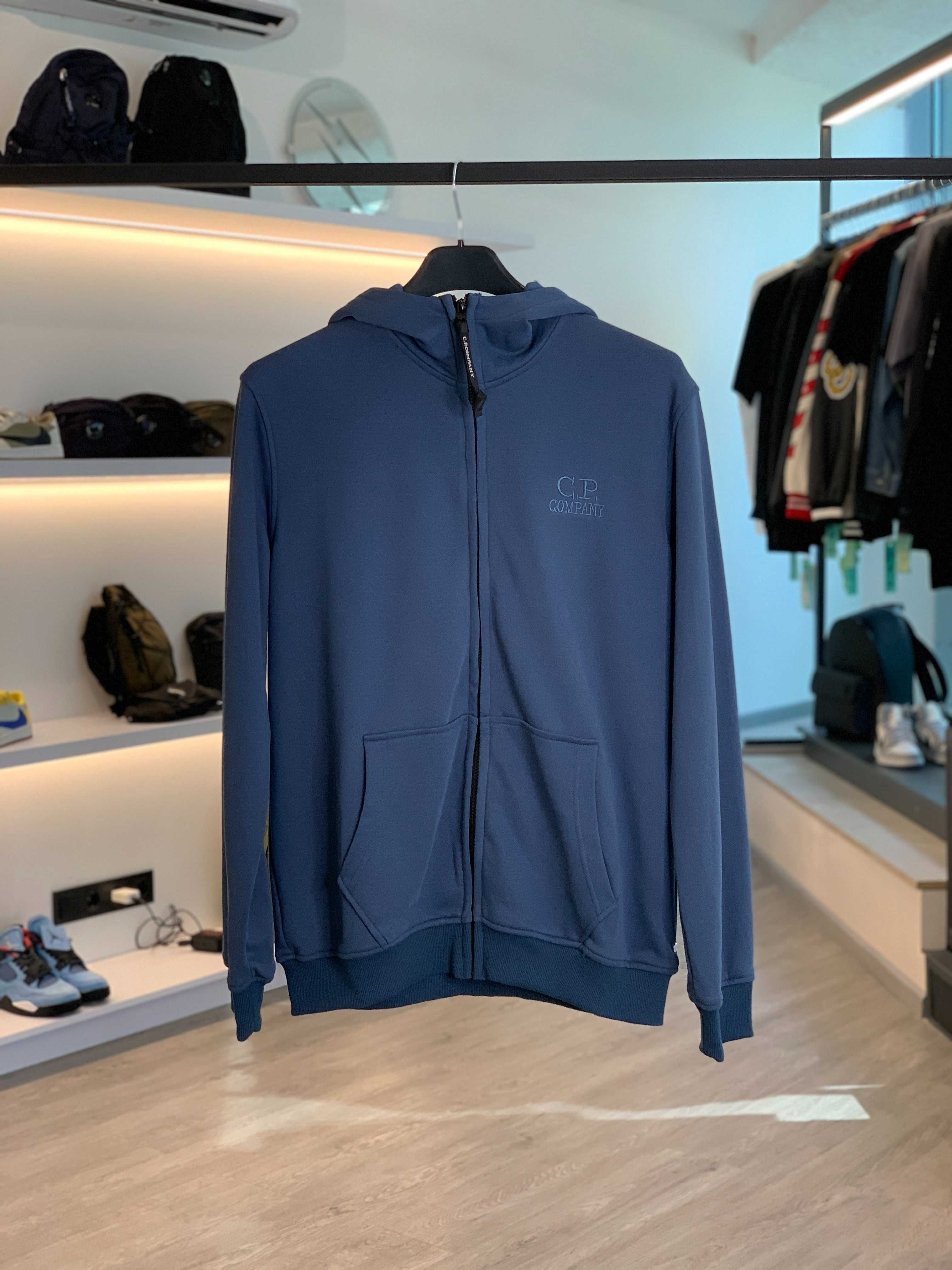 Худі C.P. Company Goggle Zip Hoodie Blue