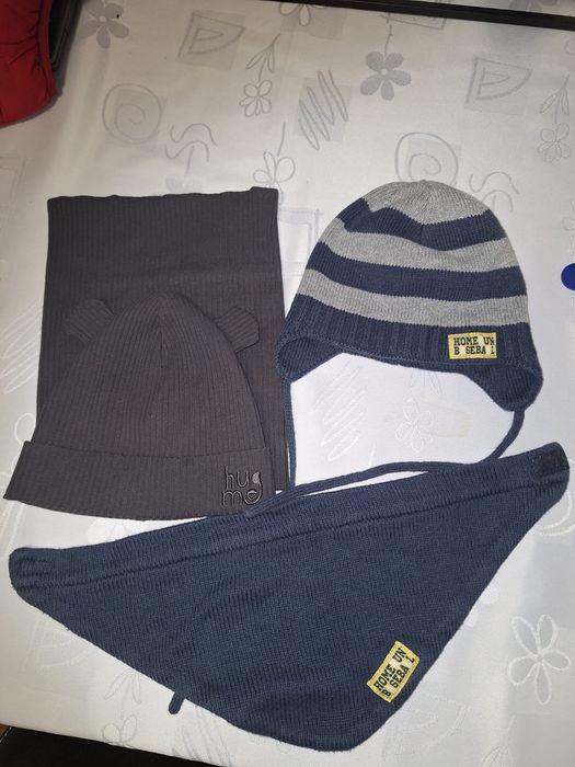 Czapki zestawy dla niemowlaka