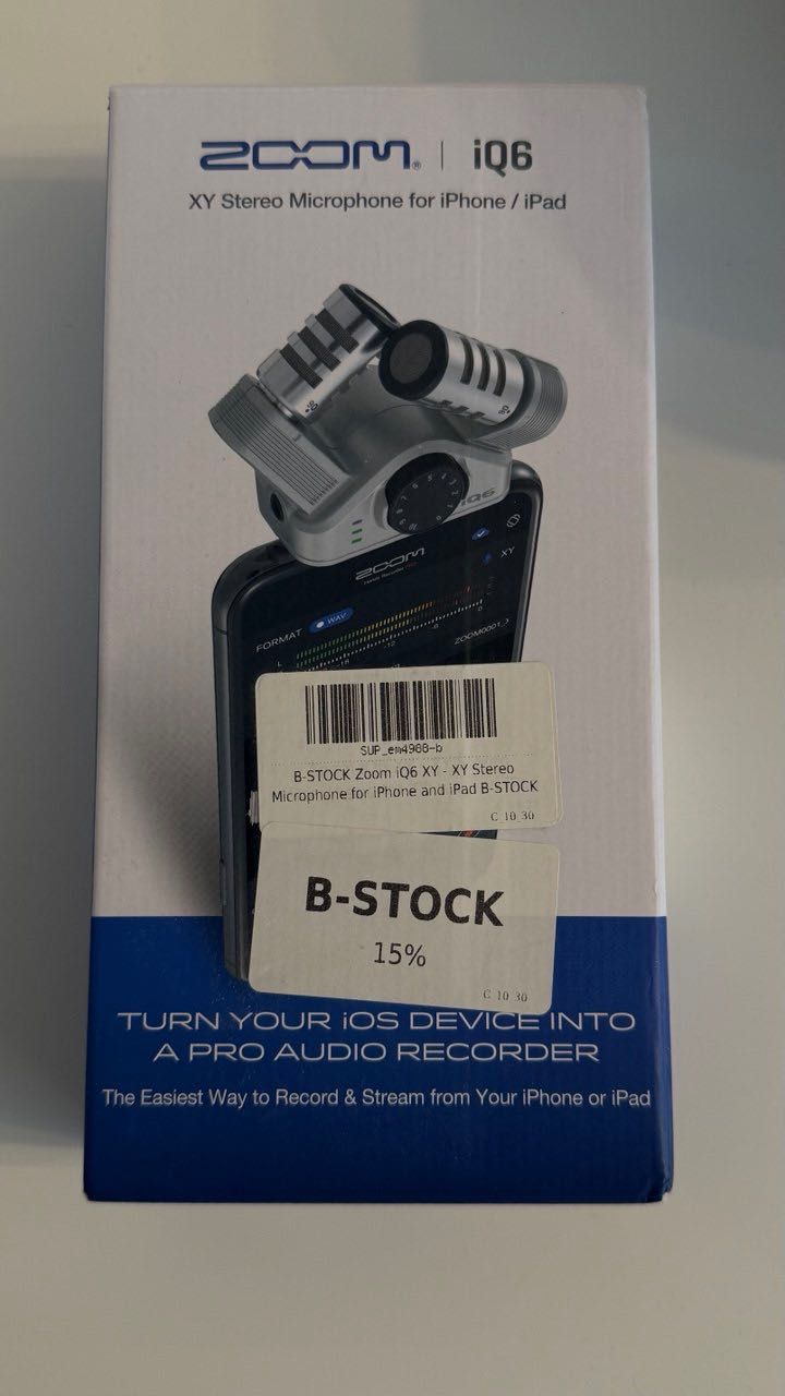 ZOOM IQ6 XY – XY Stereo Microphone for iPhone and iPad