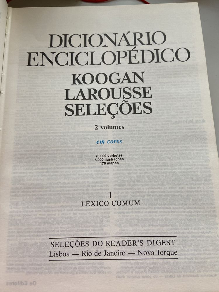 3 volumes Dicionario Enciclopedico