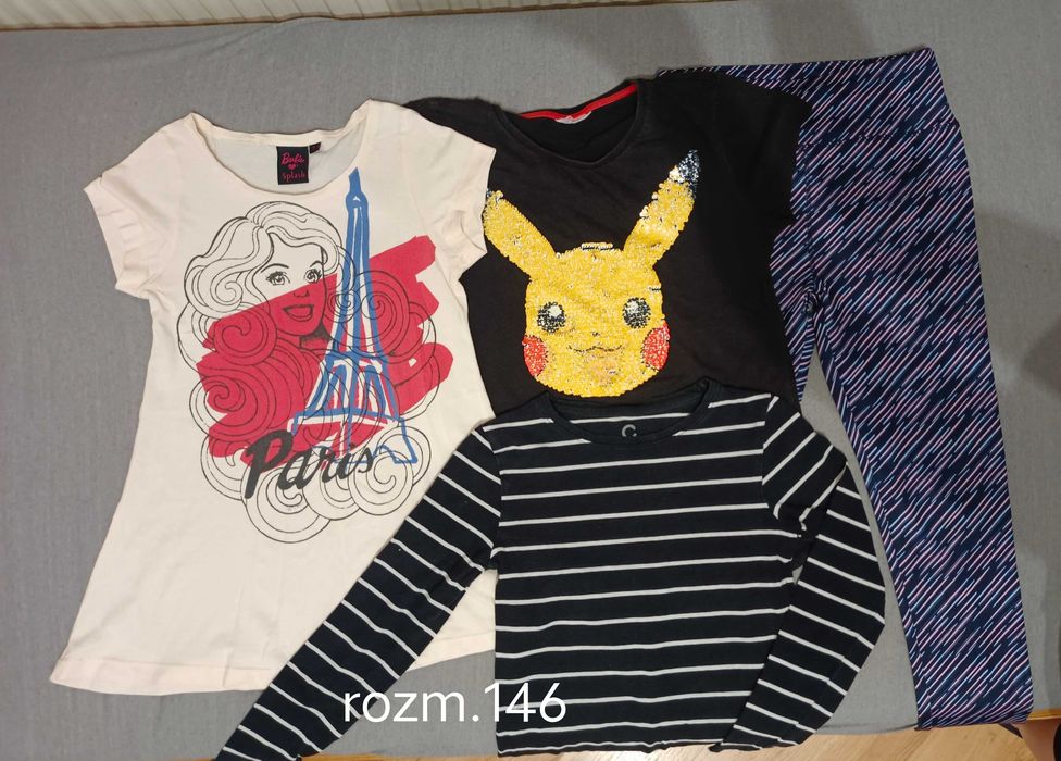 Zestaw 6 szt ubrań dla dziewczynki rozm 146/152