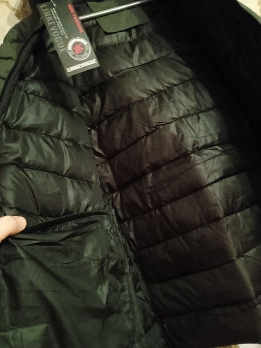 Срочно Куртка Деми,на осень, мужская ,цвет темный оливковый L и  2 ХL