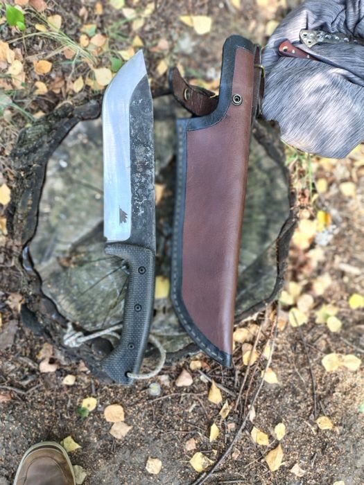 Duży nóż ręcznie robiony kartę chopper bushcraft survival klasyk