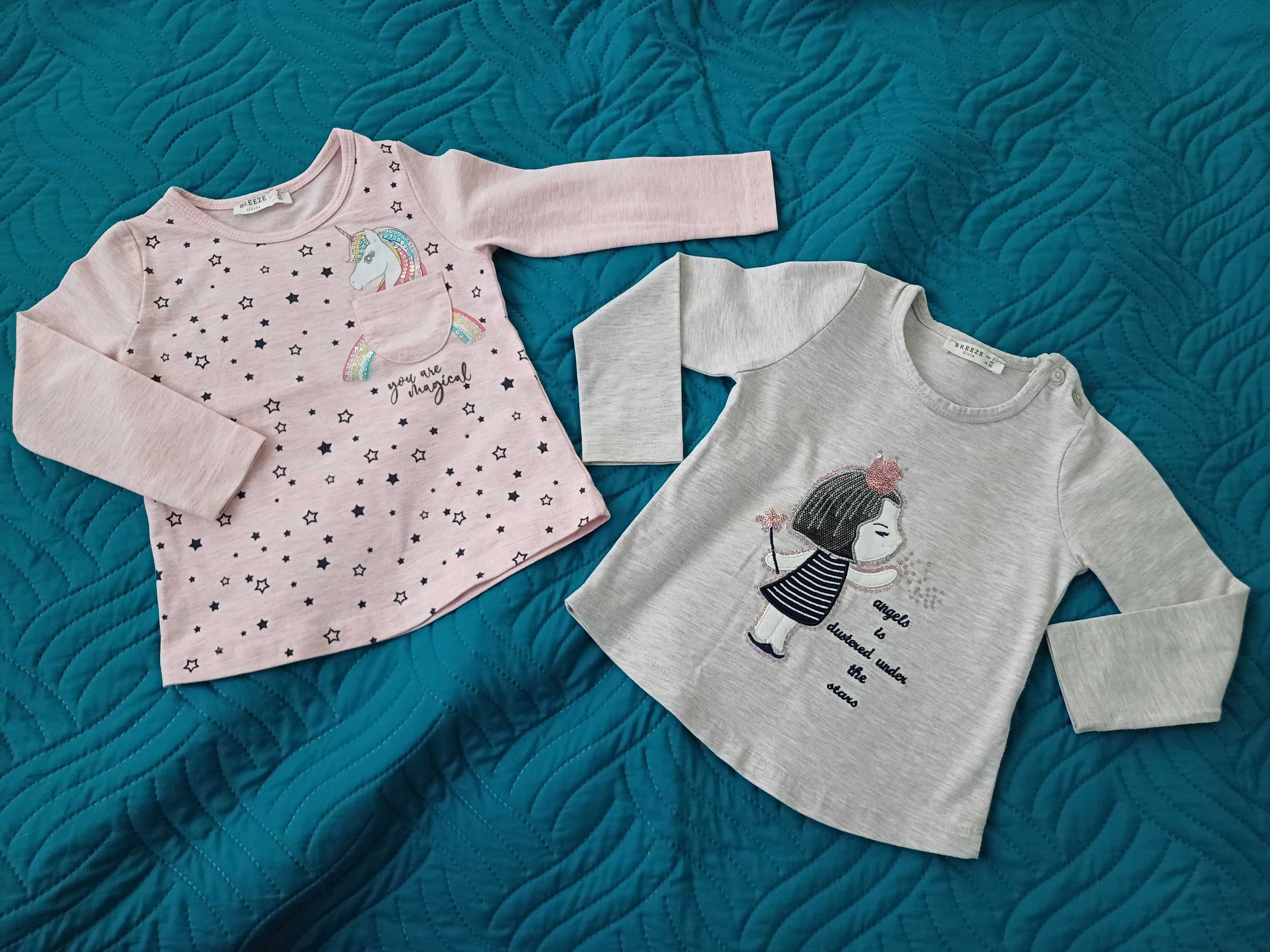 Bluzki z długim rękawem dla dziewczynki Breeze r. 92