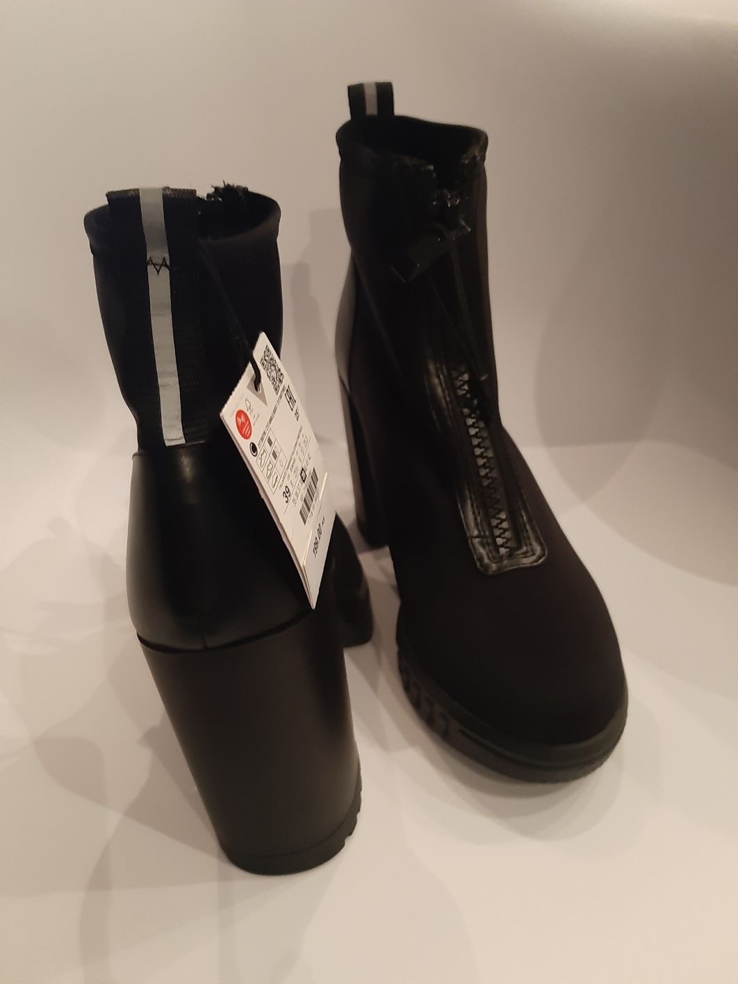 Buty kozaki zara półbuty czółenka 39 zara women ekspres tkanina