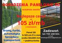 Ogrodzenie Panele ogrodzeniowe Tanio Szybko Solidnie dostawa/montaż