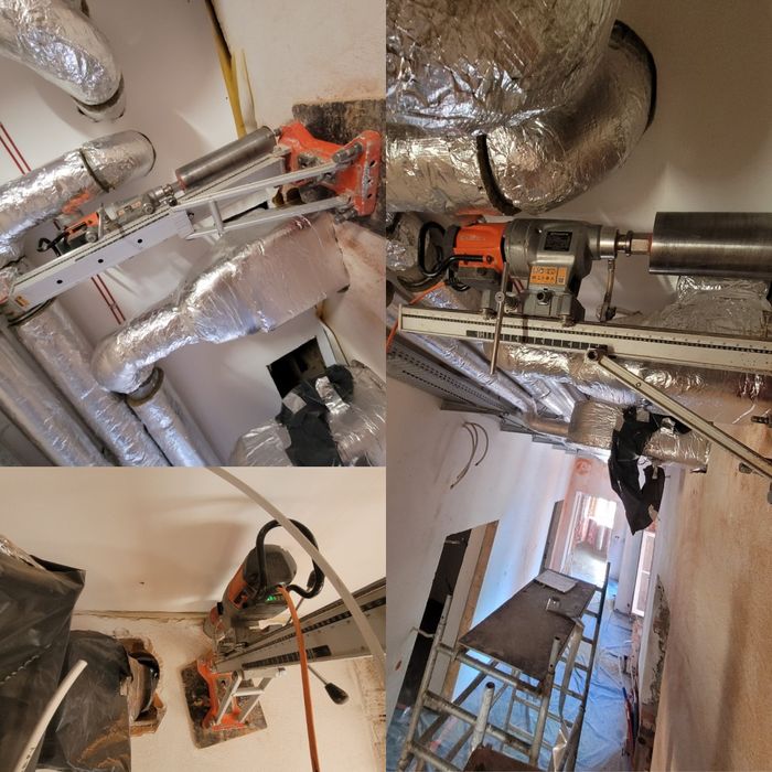 Przewierty w Betonie Cegle Kamieniu Asfalcie do 500mm.