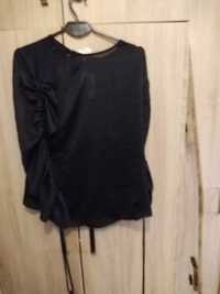 Elegancka bluzka damska czarna przewiewna rozmiar 40