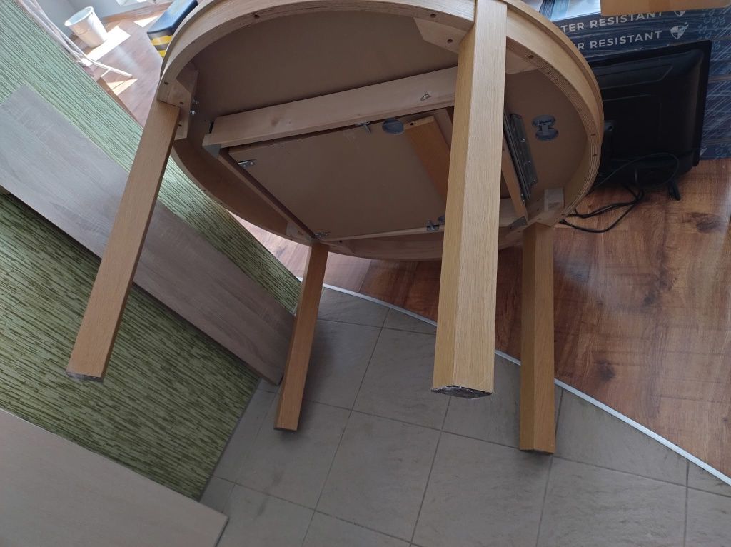 Stół ikea bjursta okrągły rozkładany