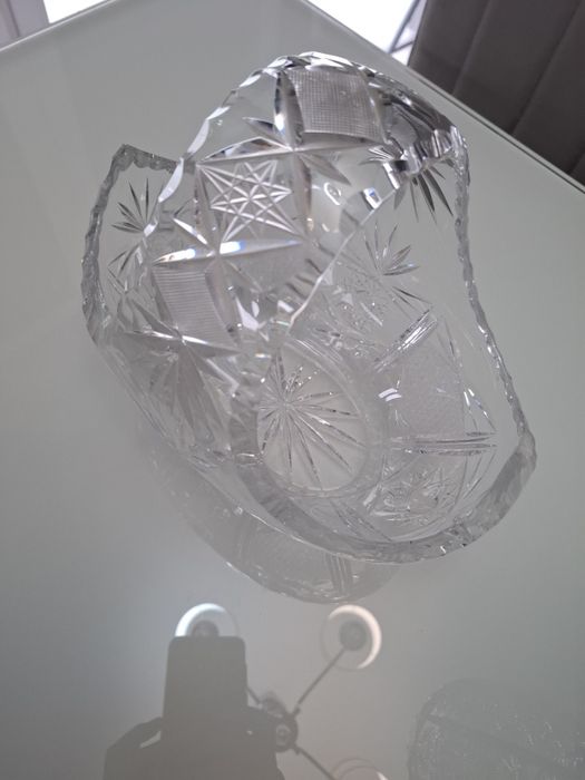 Koszyk z kryształu PRL