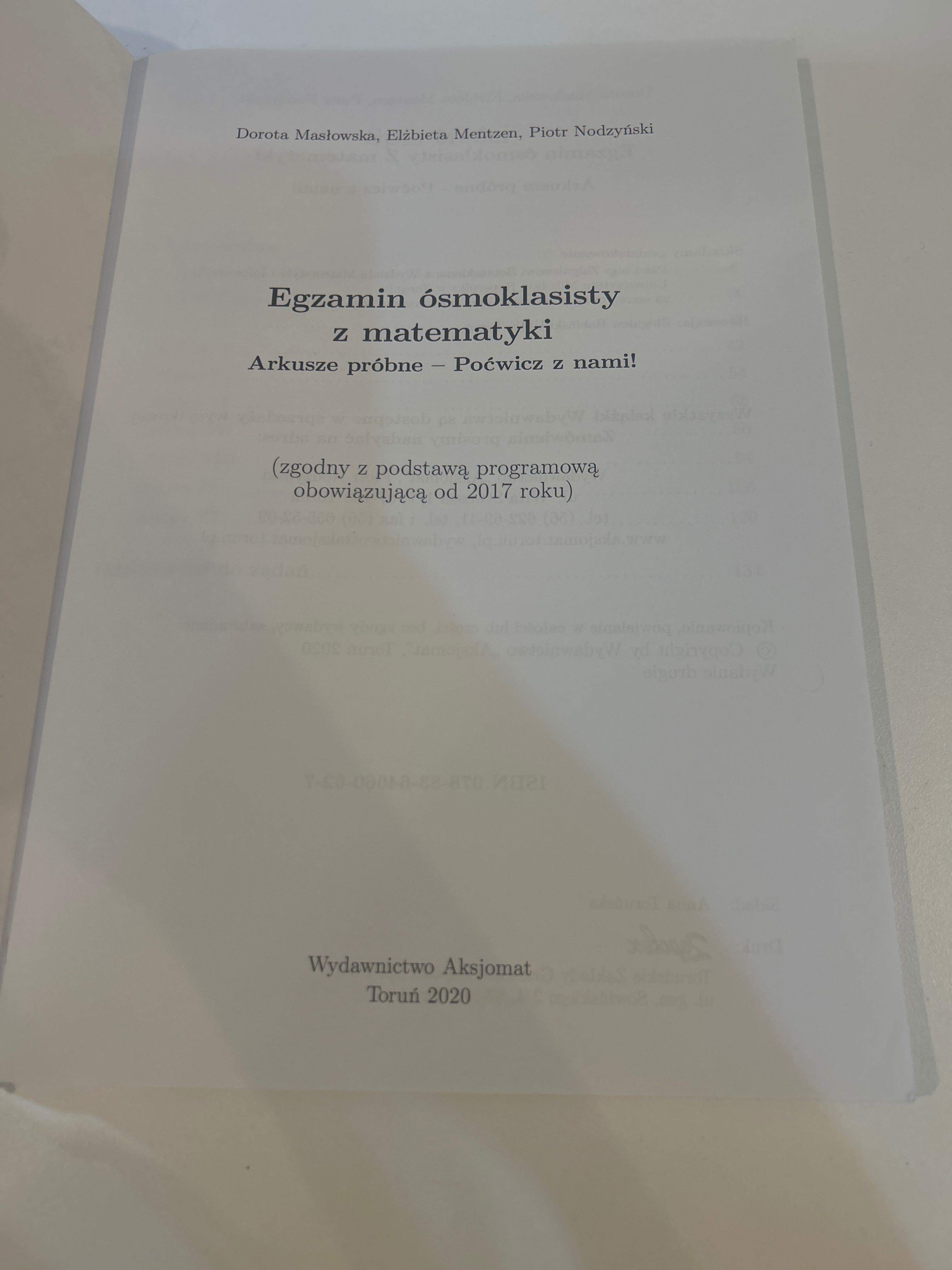 Egzamin ósmoklasisty z matematyki Arkusze próbne poćwicz z nami!
