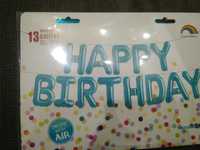 Шарики буквы Happy Birthday с днем рождения фольгированные надпись