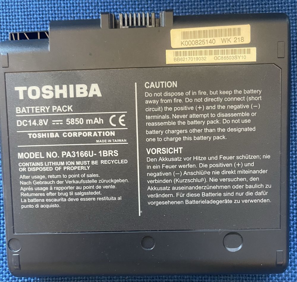 Bateria Toshiba , em bom estado
