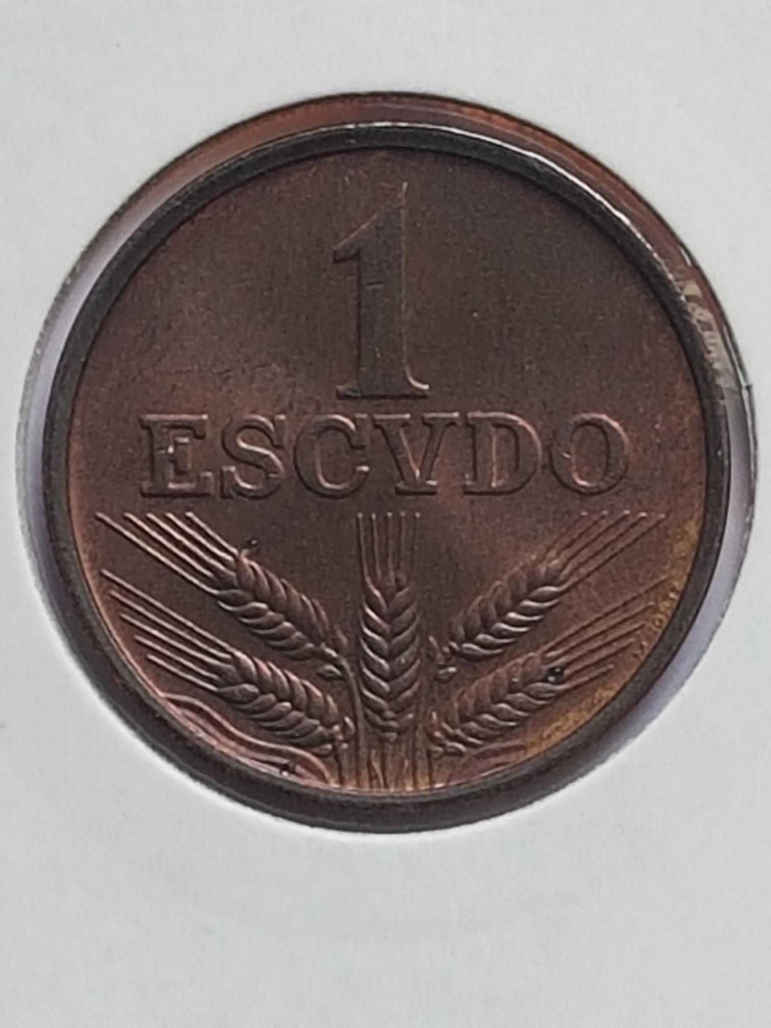 Moeda 1 Escudo Bronze República 1975 (BELA)