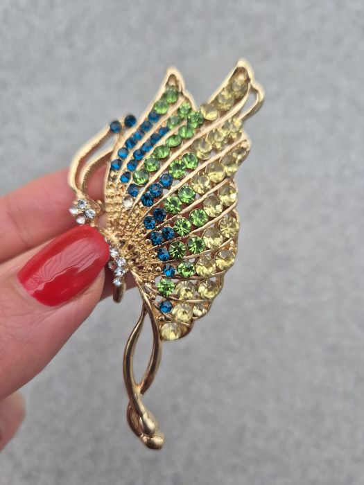 Broszka motylek zielony