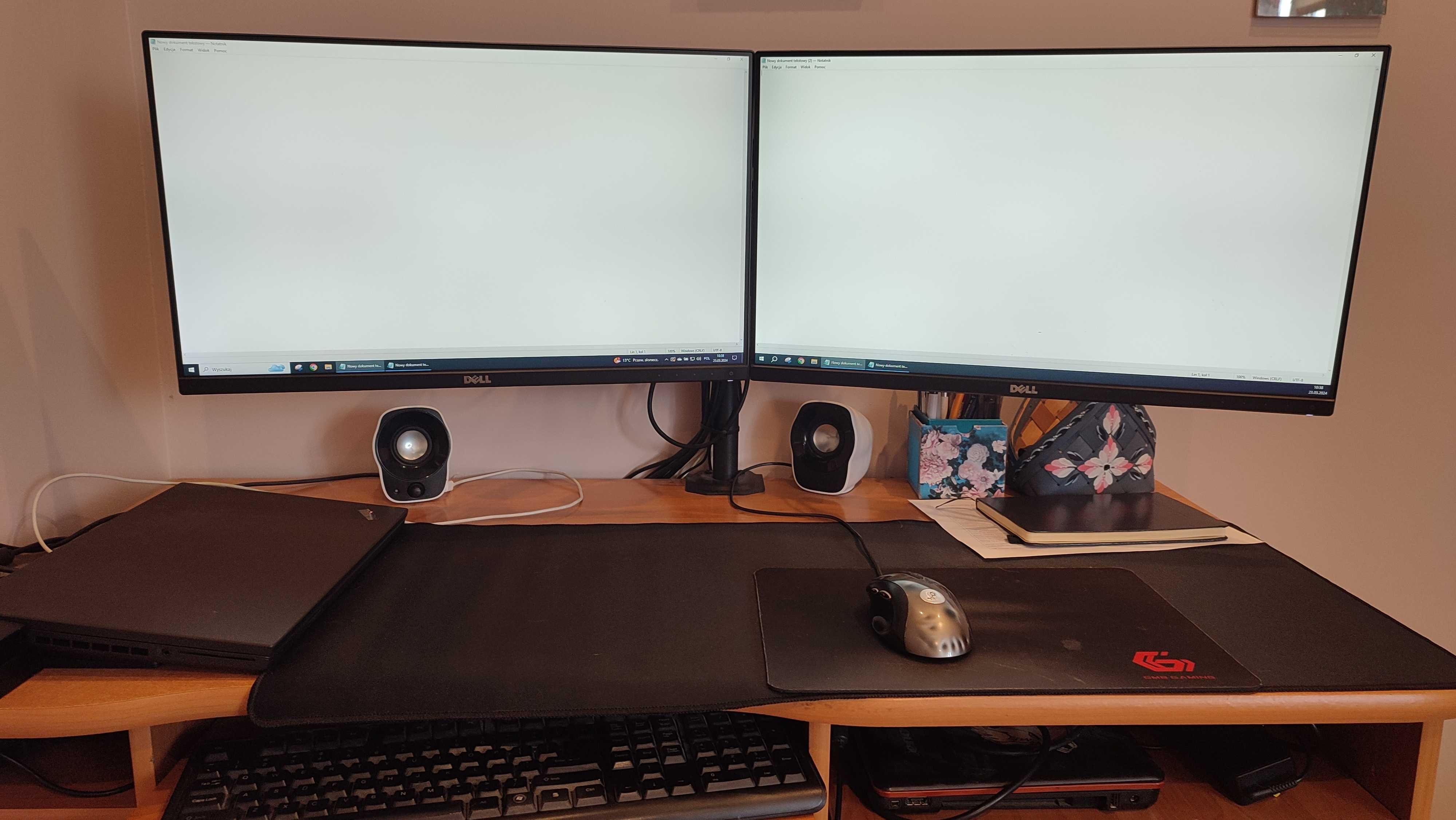 Zestaw 2x monitor 24'' Dell U2414H + uchwyt na 2 monitory