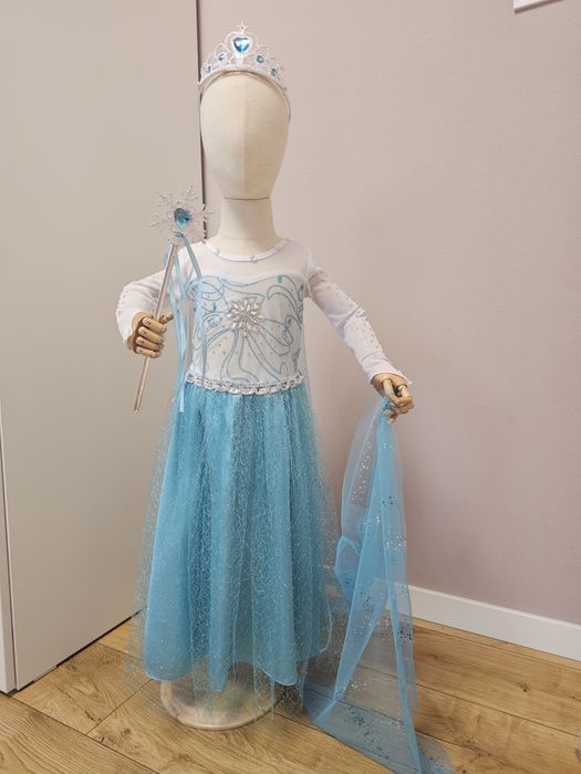 Сукня дитяча Ельза з рукавом платье Эльзы холодное сердце Frozen 110