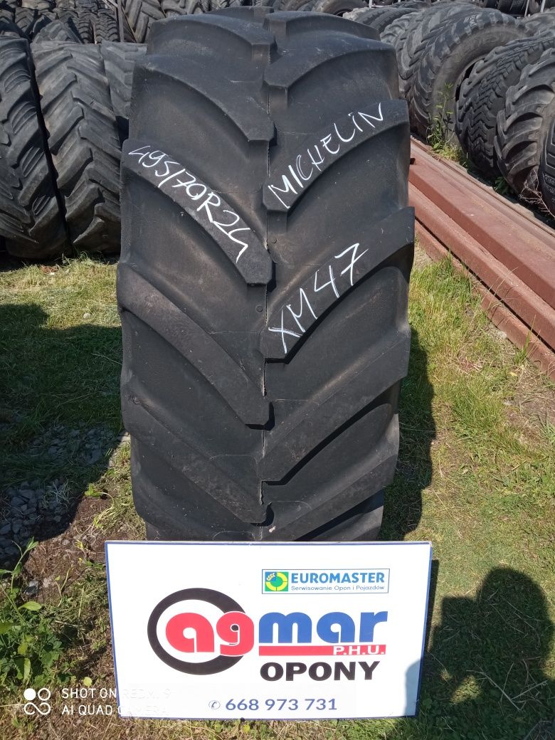 495/70R24 Michelin opona używana rolnicza przemysłowa