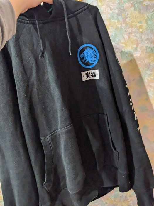 Чорна худі з принтом