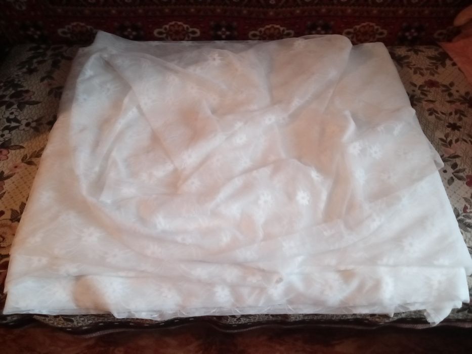 Отрез тюли пр-во Германия, отрез тюли, подстежка зимой