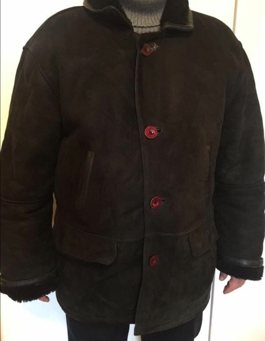 Мужская натуральная дублёнка XXL