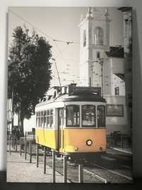Piękny Obraz na płótnie Lizbona żółty tramwaj Portugalia 50x70cm