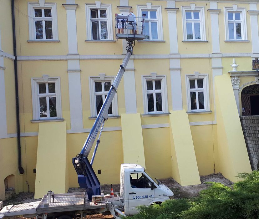 Podnośnik koszowy, zwyżka 18m - WYNAJEM, USŁUGI, prace na wysokościach