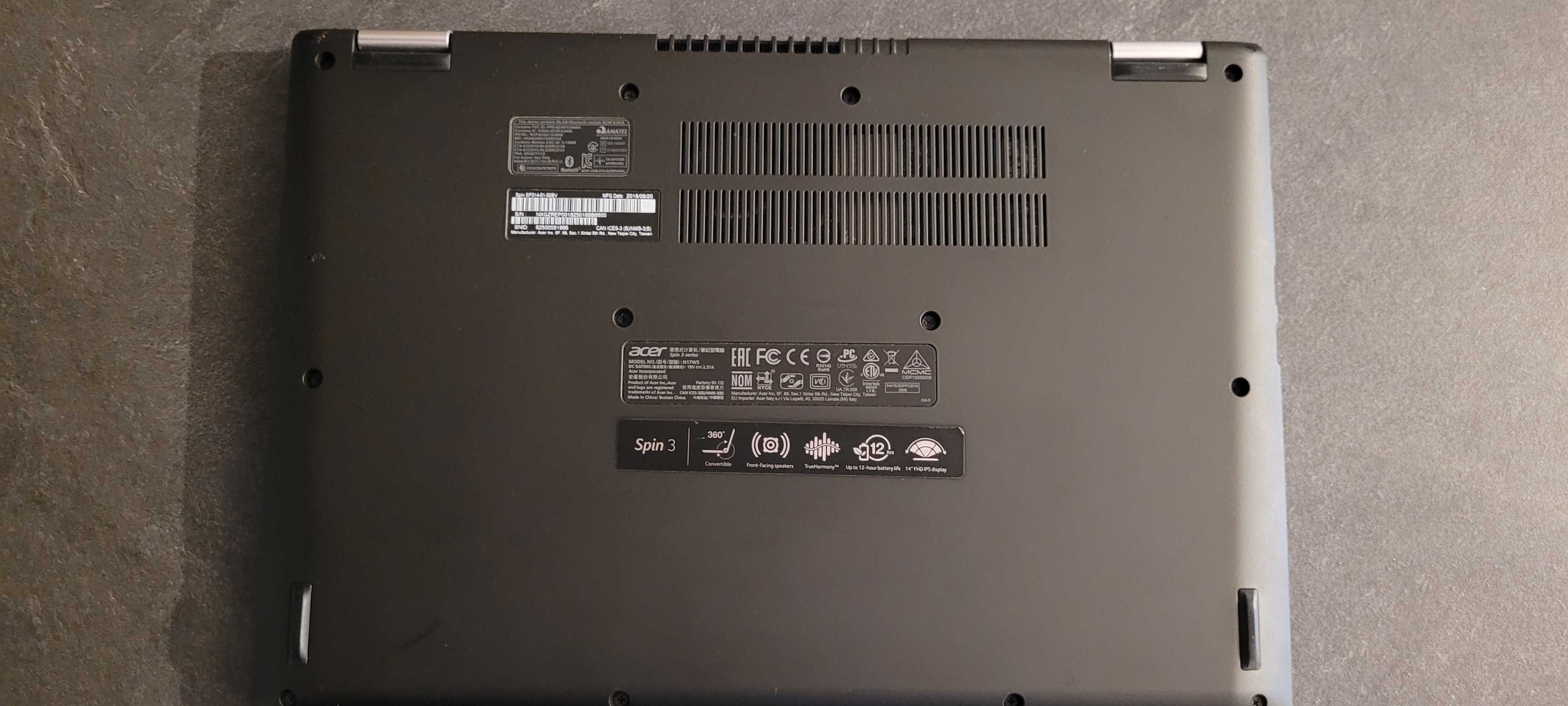 Laptop Acer Spin 3 proc i5