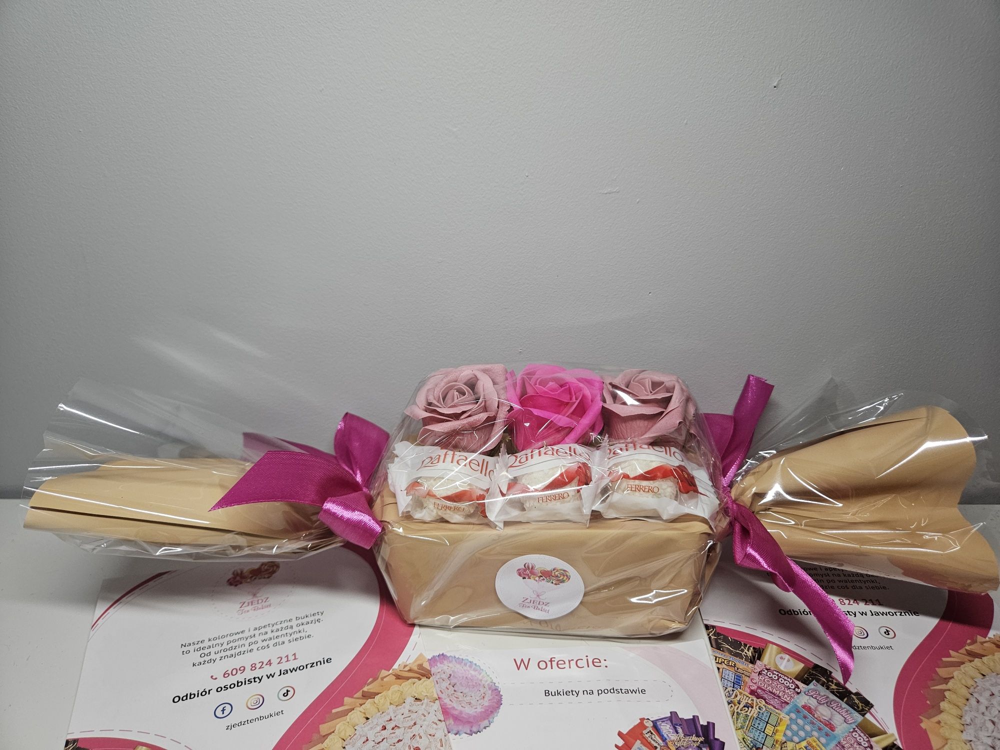 Cukierek róże mydlane i raffaelo