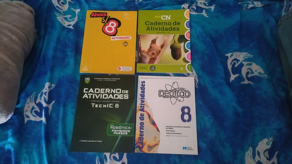 4  livros escolares 8° ano cadernos de atividades