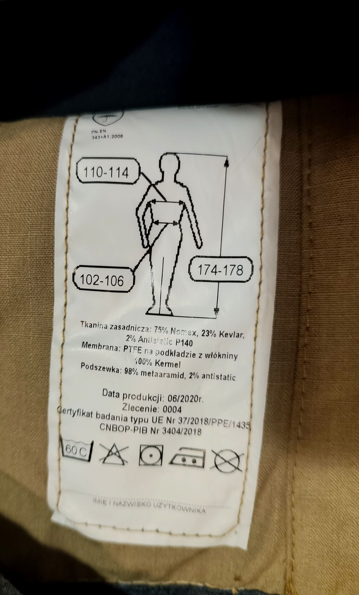 Nomex ubranie specjalne straż safety