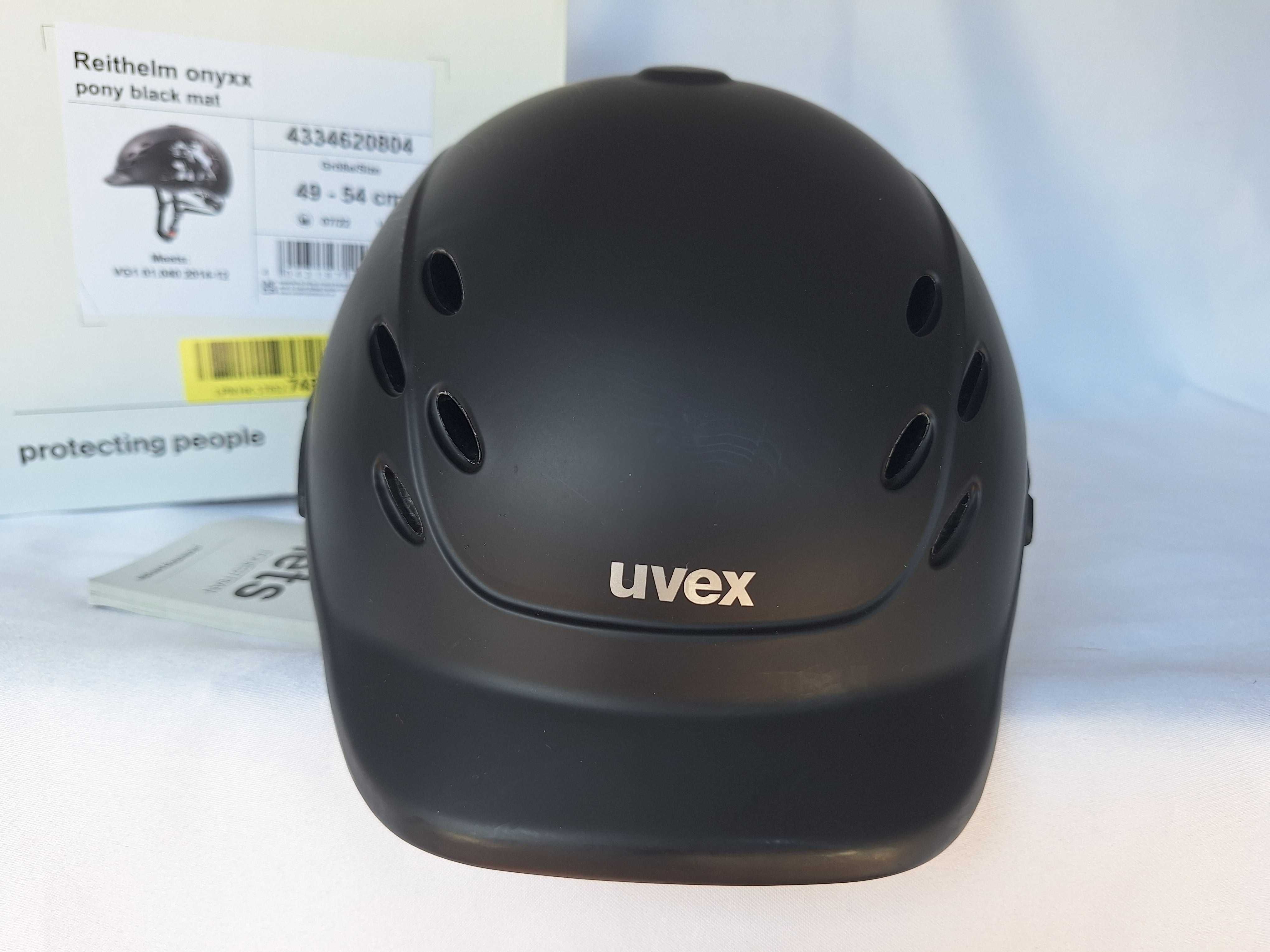Kask jeździecki toczek Uvex Reithelm Onyxx Pony Black 3XS-XS 49-54cm