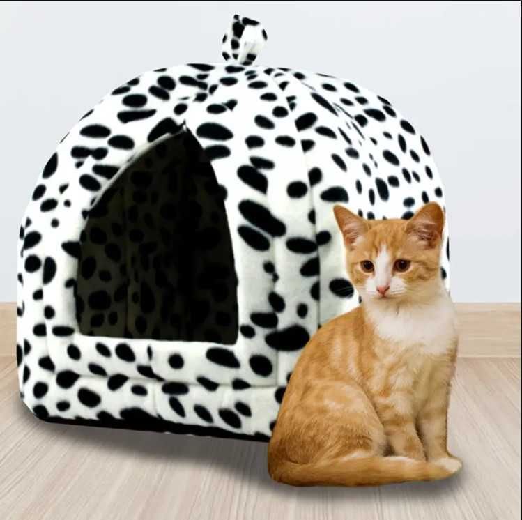 Мягкий домик лежанка для собак и кошек Pet Hut White