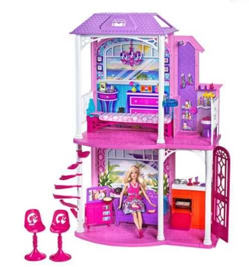 Barbie Piętrowy Domek, meble i akcesoria Mattel