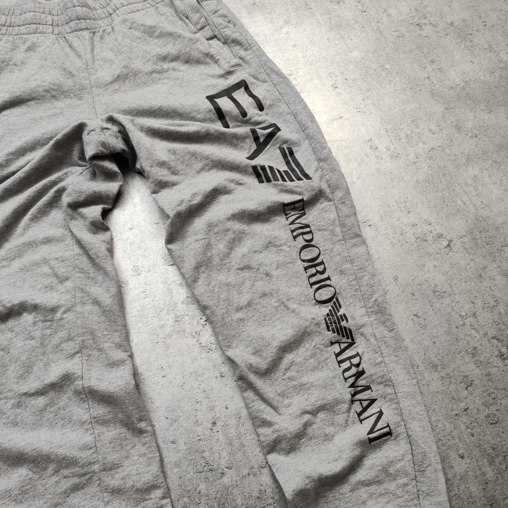 MĘSKIE Spodnie Sportowe Dresy Bawełna EA7 Emporio Armani PREMIUM Logo