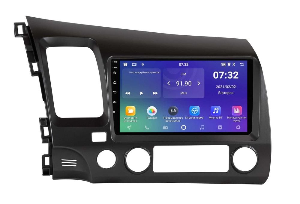 Штатна магнітола для Honda Civic 2007-2012 CarPlay Androidauto .