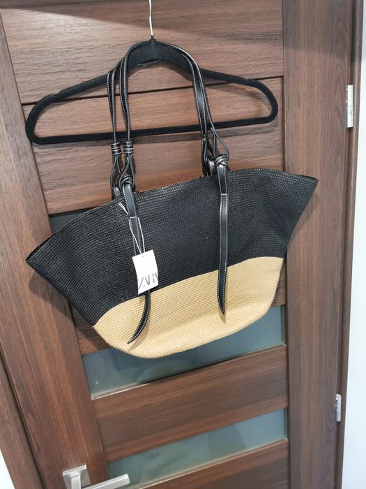 Duża torba Zara torebka kosz koszyk