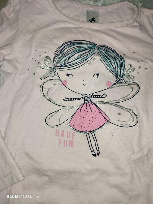 Bluzka dla dziewczynki bawełniana wróżka z długim rękawem