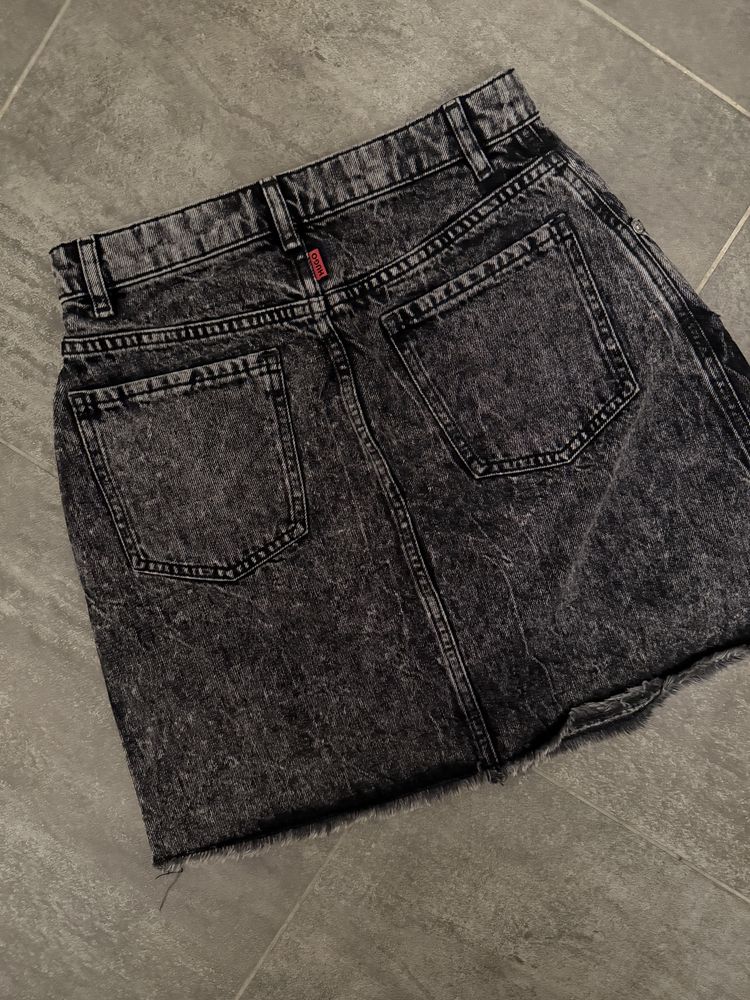 Юбка с карманами HUGO Jeans спідниця з кишенями джинсовая серая чорна